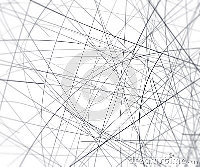 Random chaotic lines with selective focus. Abstract background pattern Stock Photo