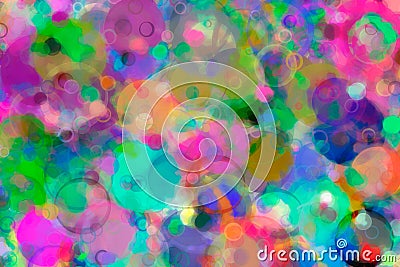 Random circle, ellipse or bubble shape. Oval, abstract, generative & details. Stock Photo