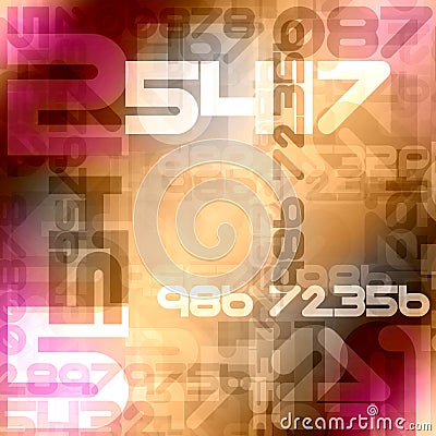 Random color numbers Stock Photo