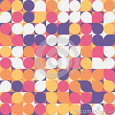 Random colored abstract geometric mosaic pattern background Vector Illustration