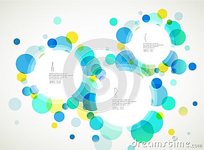 Random colorful bubbles with place for your text. Vector Illustration