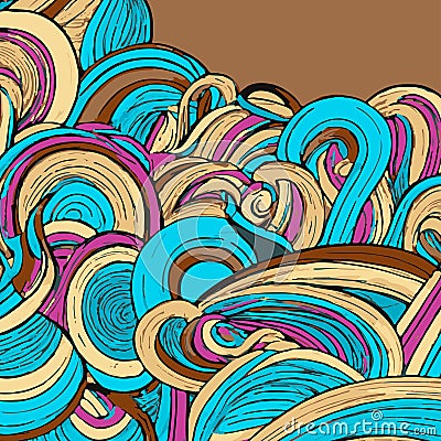 Random Colourful Waves Vector Background Vector Illustration