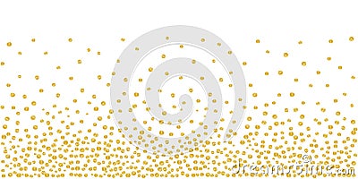 Random Falling Golden Dots Background Vector Illustration