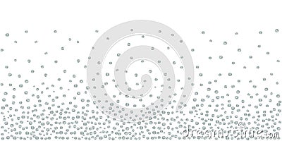 Random Falling Silver Dots Background Vector Illustration