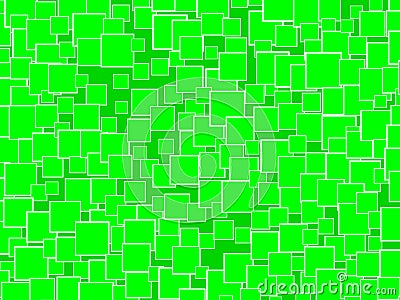 Random green Squares Background Cartoon Illustration