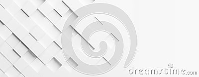 Random inlay white square diagonal cube boxes block background wallpaper banner template with copy space Cartoon Illustration