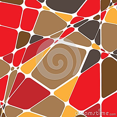 Random mosaic. Irregular cobblestone geometric pattern. Tessellating stonework, brickwork texture Vector Illustration