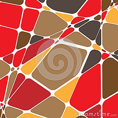 Random mosaic. Irregular cobblestone geometric pattern. Tessellating stonework, brickwork texture Vector Illustration