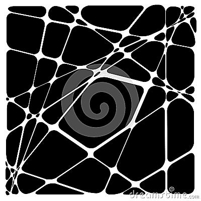 Random mosaic. Irregular cobblestone geometric pattern. Tessellating stonework, brickwork texture Vector Illustration