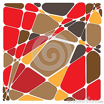 Random mosaic. Irregular cobblestone geometric pattern. Tessellating stonework, brickwork texture Vector Illustration