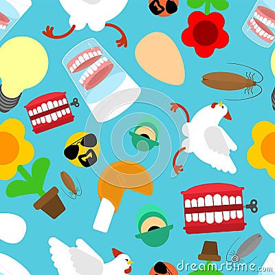 Random multi pattern seamless. accidental background. vector texture Vector Illustration