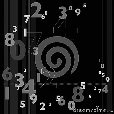 Random Numbers Vector Illustration