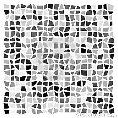 Random paving tiles pattern, texture, Revetment, stonework, stonewall cellular backdrop. Brickwork, wall grid, mesh Vector Illustration