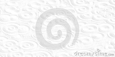 Random placed white wave circles background wallpaper banner pattern frame filling Cartoon Illustration