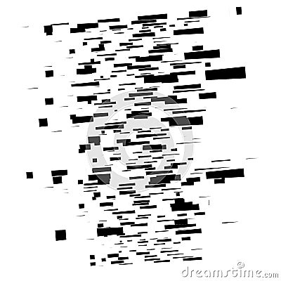 Random segmented lines pattern. dashed dynamic stripes. abstract geometric background Vector Illustration