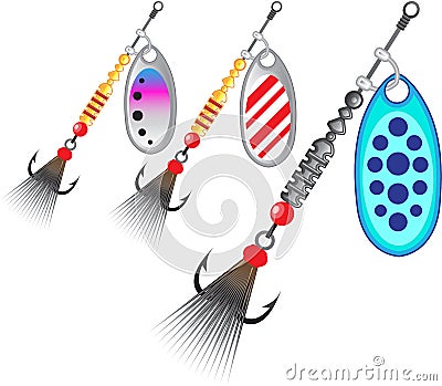Random set of spinners different colors Vector Illustration