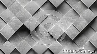 Random shifted rotated grey concrete cube boxes block background wallpaper Cartoon Illustration