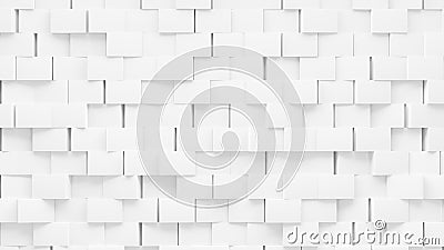 Random shifted white cube boxes block background wallpaper Cartoon Illustration