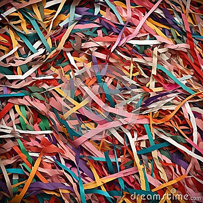 Shredded paper - ai generated image Stock Photo