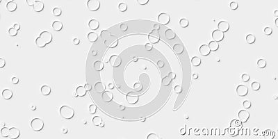 Random sized small scattered white offset circles or rings geometry objects background wallpaper banner pattern Cartoon Illustration