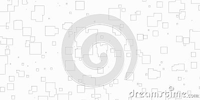Random sized small white inset square frames geometry objects background wallpaper banner pattern Cartoon Illustration