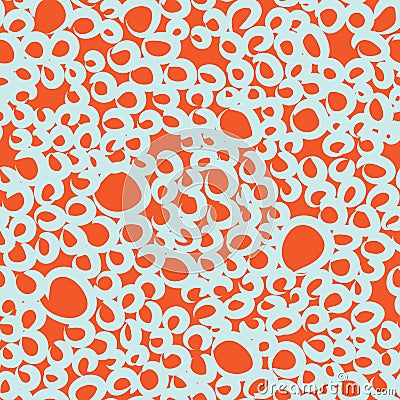 Random sloppy circles seamless pattern Vector Illustration