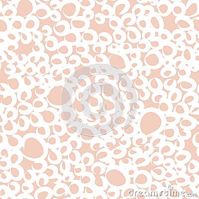 Random sloppy circles seamless pattern Vector Illustration