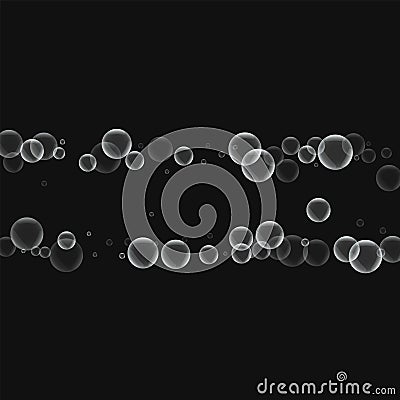 Random soap bubbles. Vector Illustration