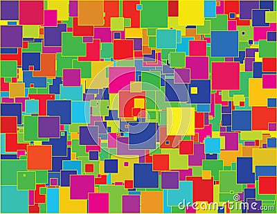 Random squares Vector Illustration