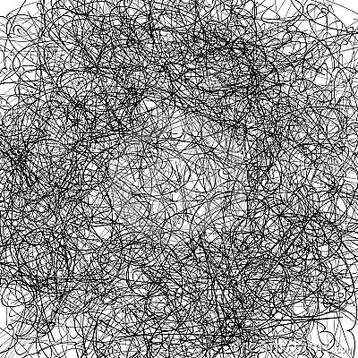 Random squiggly lines abstract chaotic texture / pattern Vector Illustration