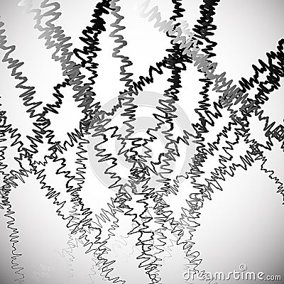 Random squiggly, squiggle lines intersecting Vector Illustration
