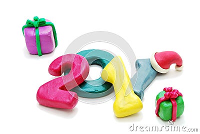 Random Text 2011 with Gifts Stock Photo