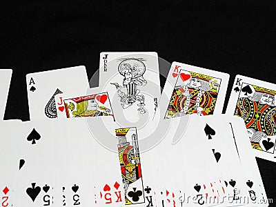 A random throw of cards Stock Photo