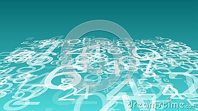 Random transparent numbers, abstract algorithm vector concept Vector Illustration