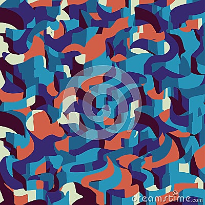 Randomly Colourful Waves Background Vector Illustration