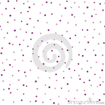 Randomly scattered small rounded dots. Simple seamless pattern. Vector Illustration