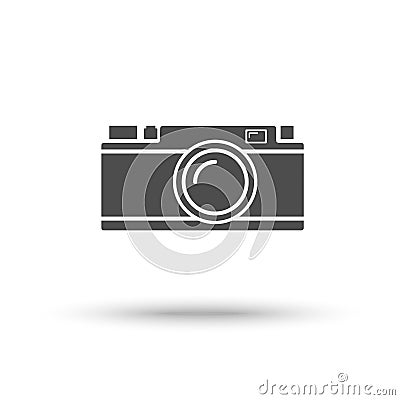 Rangefinder camera icon isolated on white background Vector Illustration