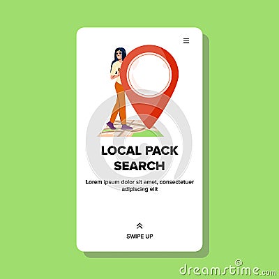 ranking local pack search seo vector Vector Illustration