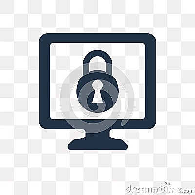 Ransomware vector icon isolated on transparent background, Ransomware transparency concept can be used web and mobile Vector Illustration