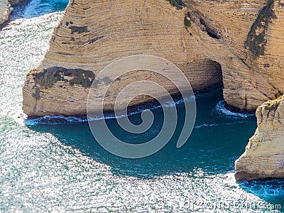 Raouche, Pigeons` Rock. In Beirut, Lebanon Stock Photo