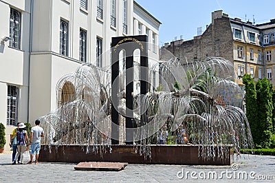 Raoul Wallenberg Holocaust Memorial Park in Budapest Editorial Stock Photo