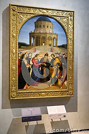 Raphael painting in Brera Art gallery , Milan Editorial Stock Photo