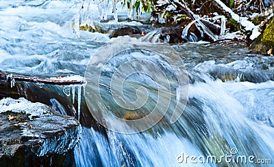 Rapid flow of water. Stock Photo