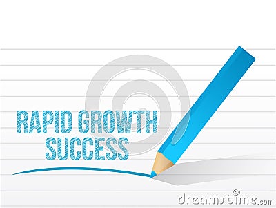 Rapid growth success message illustration Cartoon Illustration