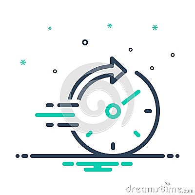 Mix icon for Rapid, speed and tempo Stock Photo