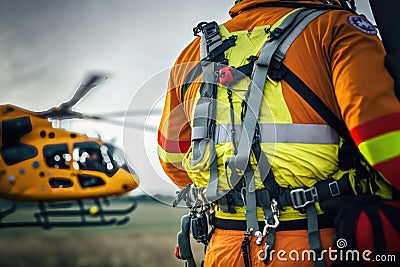 Rapid Response: Paramedics on a Rescue Mission. Generative Ai Stock Photo