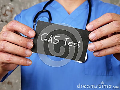 Rapid Strep Test GAS Test sign on the piece of paper Stock Photo