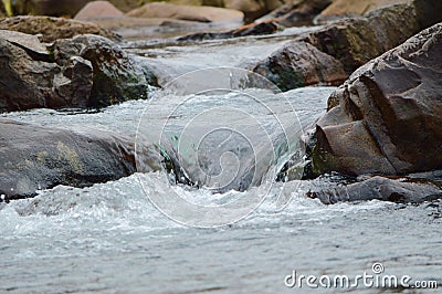 The rapids over the rocks with in the Ocoee River Stock Photo