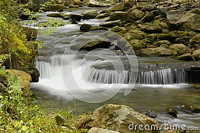 Rapids on Laurel creek, GSMNP Stock Photo