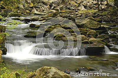 Rapids on Laurel creek, GSMNP Stock Photo